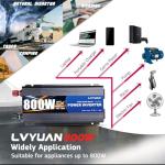 LVYUAN 800W Pure Sine Wave Power Inverter
