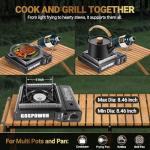 Dual Fuel Portable Camping Stove with Griddle