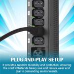 8ft Heavy-Duty AC Power Cord Extension - C14 to C15