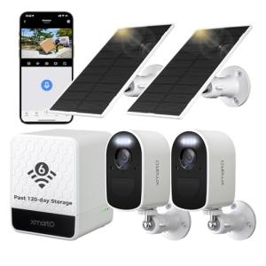 XmartO Solar-Powered WiFi Security Camera Kit