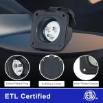 15A Waterproof RV Shore Power Inlet Plug