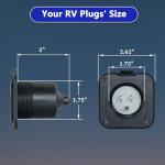 15A Waterproof RV Shore Power Inlet Plug