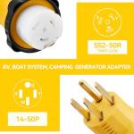 50 Amp RV Plug Adapter with Locking Ring