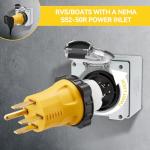 50 Amp RV Plug Adapter with Locking Ring