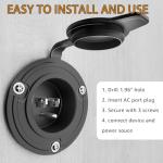 15A NEMA 5-15 Shore Power Plug with Extension Cable