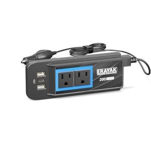 ERAYAK 200W Car Charger and Power Inverter
