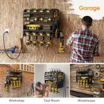 Wall-Mounted Power Tool Organizer with Charging Station