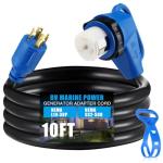 Kanayu 10FT 30A Generator to Marine Adapter Cord