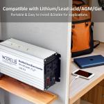 WZRELB 1200W 24V to 120V Power Inverter