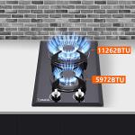 Tymetik 12" Dual Fuel 2-Burner Cooktop