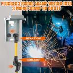 Tellegloww 1ft 30A to 50A Welder Adapter Cord