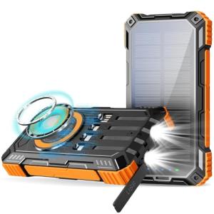 Zeuboary 49800mAh Solar Power Bank with Wireless Charging
