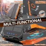 Zeuboary 49800mAh Solar Power Bank with Wireless Charging