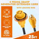 30 Amp Generator Cord and Inlet Box Combo
