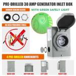 30 Amp Generator Cord and Inlet Box Combo