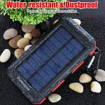 20000mAh Waterproof Solar Power Bank for Camping