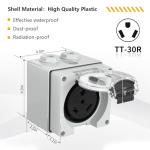 STARELO 30Amp Outdoor RV Power Outlet Box
