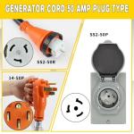 OPL5 15FT 50 Amp Waterproof Generator Cord