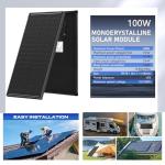 100W Solar Panel Kit with Charge Controller and Mounts