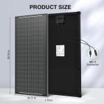 100W Solar Panel Kit with Charge Controller and Mounts
