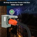 50 Amp Generator Cord and Inlet Box Combo Kit