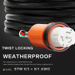 50 Amp Generator Cord and Inlet Box Combo Kit