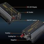 WZRELB 300W Pure Sine Wave Inverter with Display