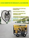 YAMAKATO Gasoline Generator Carburetor Kit for 420cc+