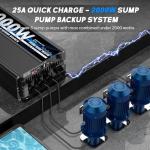 2000 Watt Battery Backup Sump Pump System