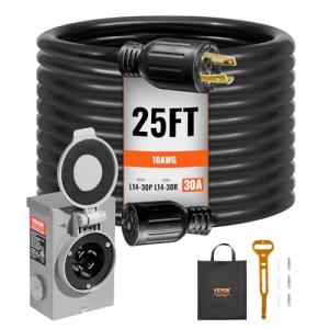 VEVOR 30 Amp Generator Cord and Inlet Box Kit