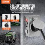 VEVOR 30 Amp Generator Cord and Inlet Box Kit