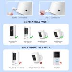 Solar Panel Charger for Ring Cameras - White