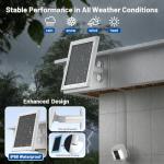 Solar Panel Charger for Ring Cameras - White