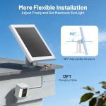 Solar Panel Charger for Ring Cameras - White