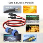Solar to Aviation Connector Cable 12AWG 2FT