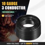 75ft 10/3 Portable Power Cable for Generators