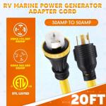 20FT NEMA L14-30P to SS2-50R Generator Adapter Cord