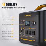 VTOMAN 3096Wh Portable Solar Generator with Battery