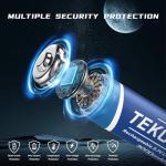 TEKOWEE 4 Pack 3.7V Rechargeable Button Top Batteries