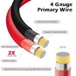 25 Ft 4 Gauge Ground Wire Cable for Generators