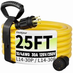 30FT 30 Amp Heavy Duty Generator Extension Cord