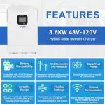 3600W Hybrid Solar Inverter with MPPT Controller