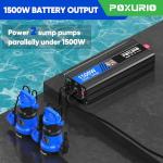 POXURIO 1500W Sump Pump Battery Backup System