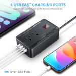 Vansoet 200W Car Power Inverter with Fast Charging