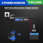 POXURIO 1500W Sump Pump Battery Backup System