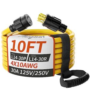 PlugSaf 10FT 30 Amp Heavy Duty Generator Cord