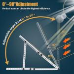JAOTREL Adjustable Solar Panel Mount with Tilt Legs