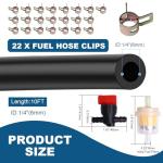 Eunice 10ft Fuel Line Hose Kit for Generators