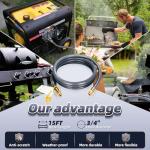 15FT Natural Gas Hose for Generators and Appliances