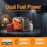 LIFAN 4800W Dual Fuel Inverter Generator, Quiet & RV Ready